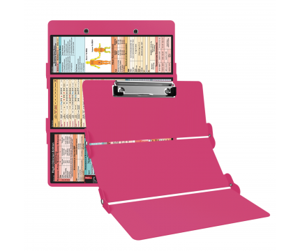 WhiteCoat Clipboard® Trifold - Pink Flight Medic Edition